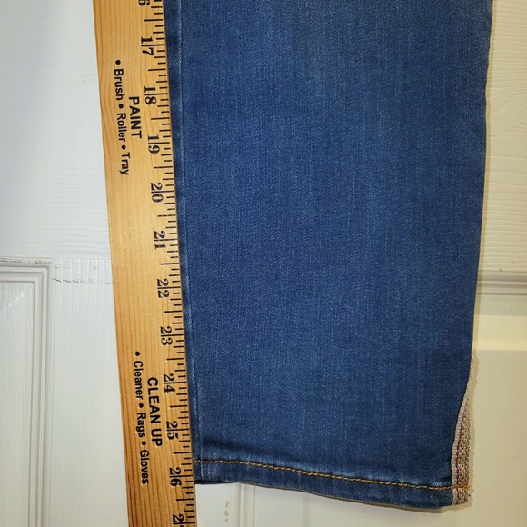 NYDJ Ami Skinny Blue Jeans Crop Ankle Slit Womens Sz 16 Plus Ladera - Picture 12 of 13